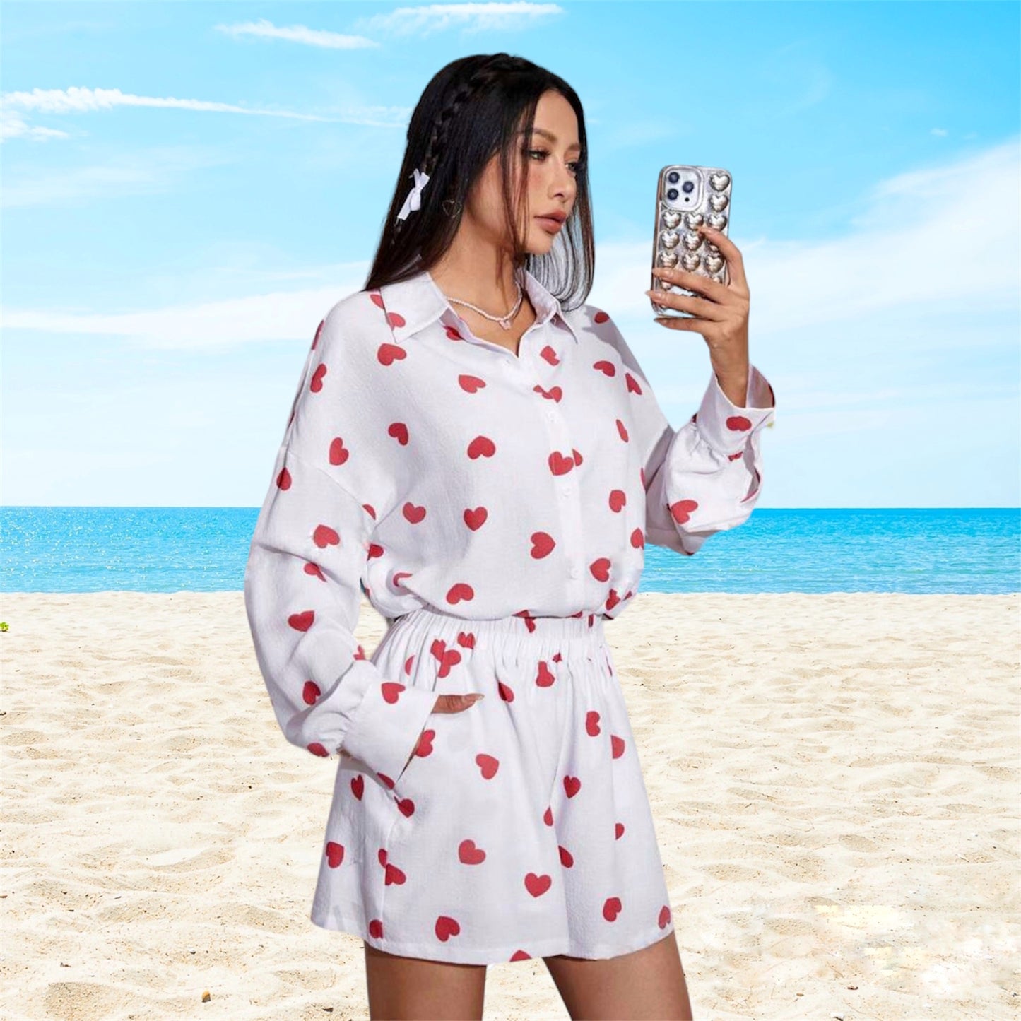 Комплект Zana - риза и къси панталонки