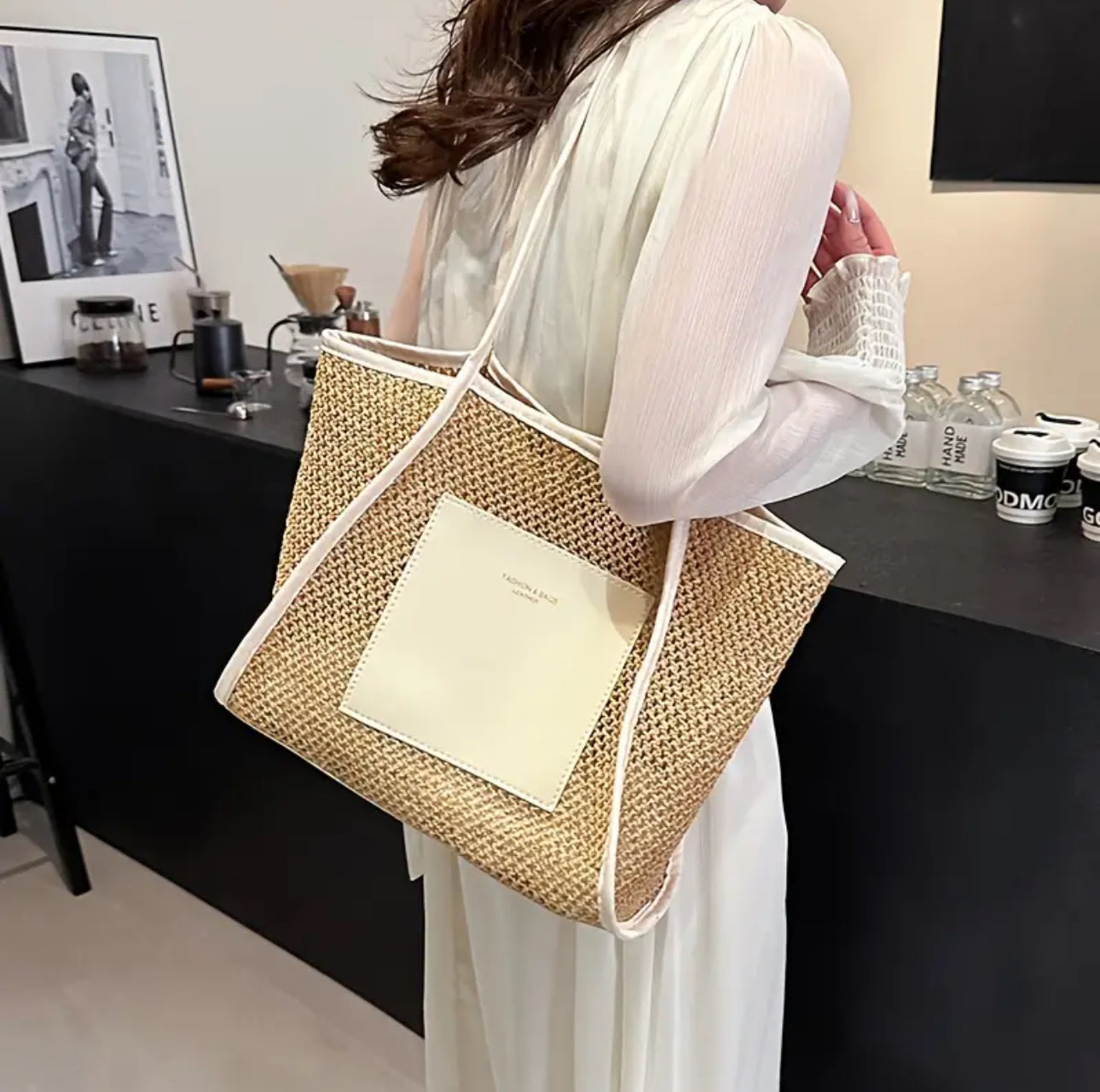 Плажна чанта Valina white